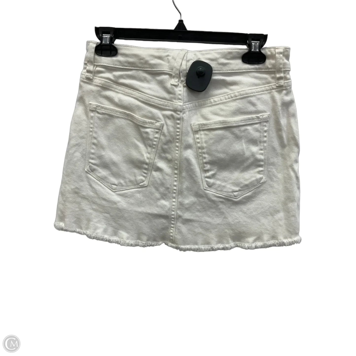 Skirt Mini & Short By Good American In White Denim, Size: 2