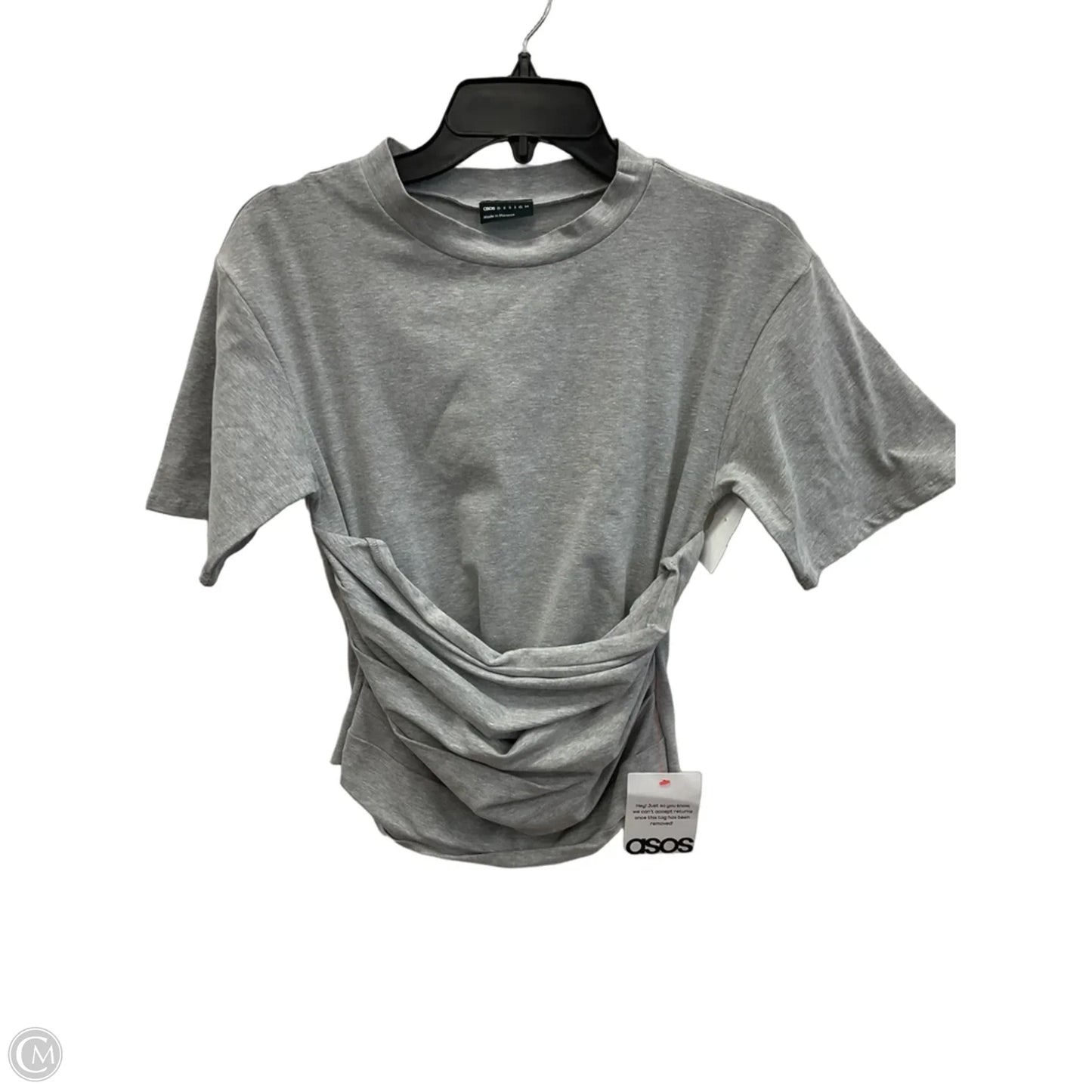 Top Short Sleeve By Asos In Grey, Size: S