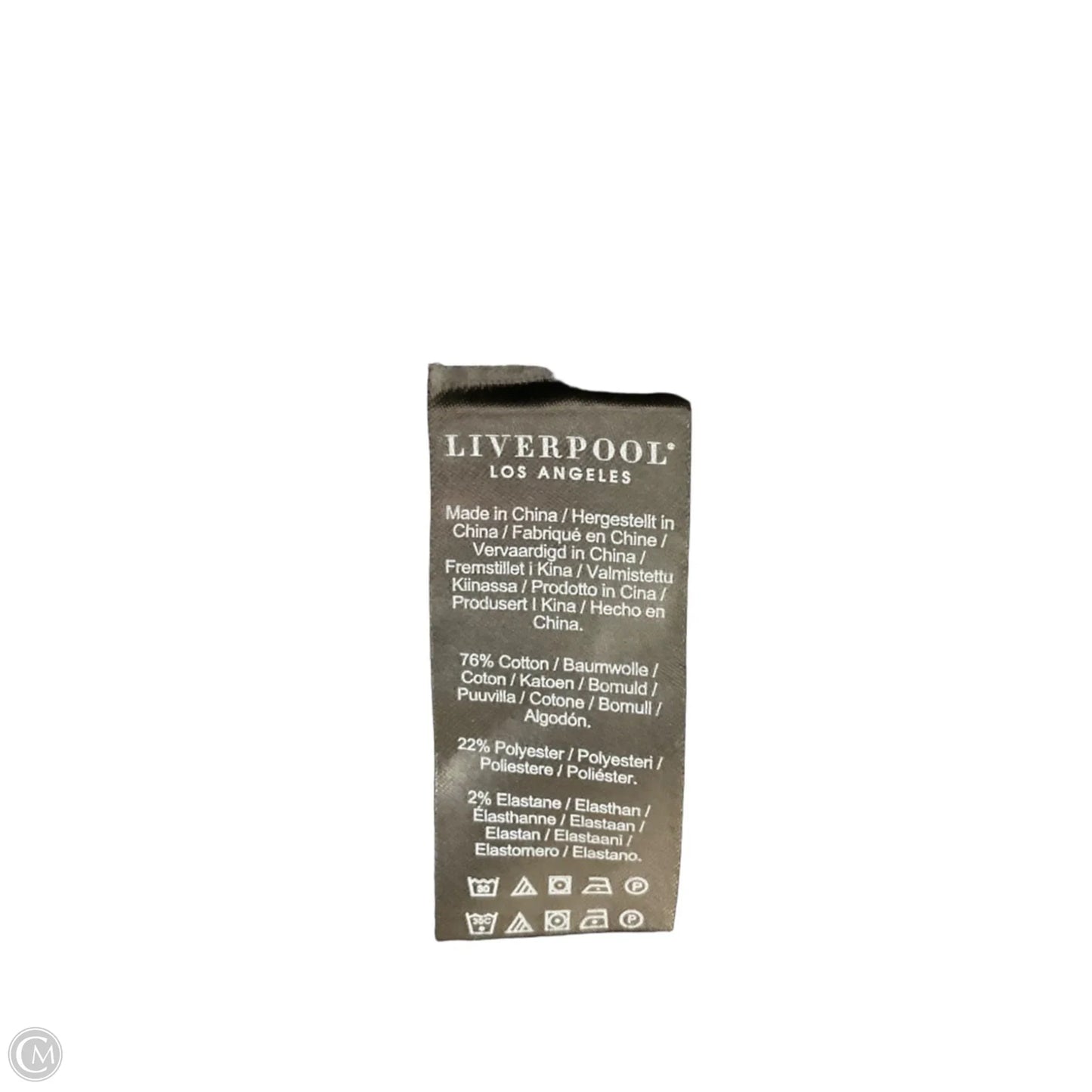 Jeans Straight By Liverpool In Grey Denim, Size: 12