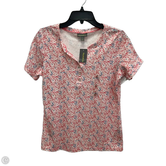 Top Short Sleeve By Style And Company In Floral Print, Size: S