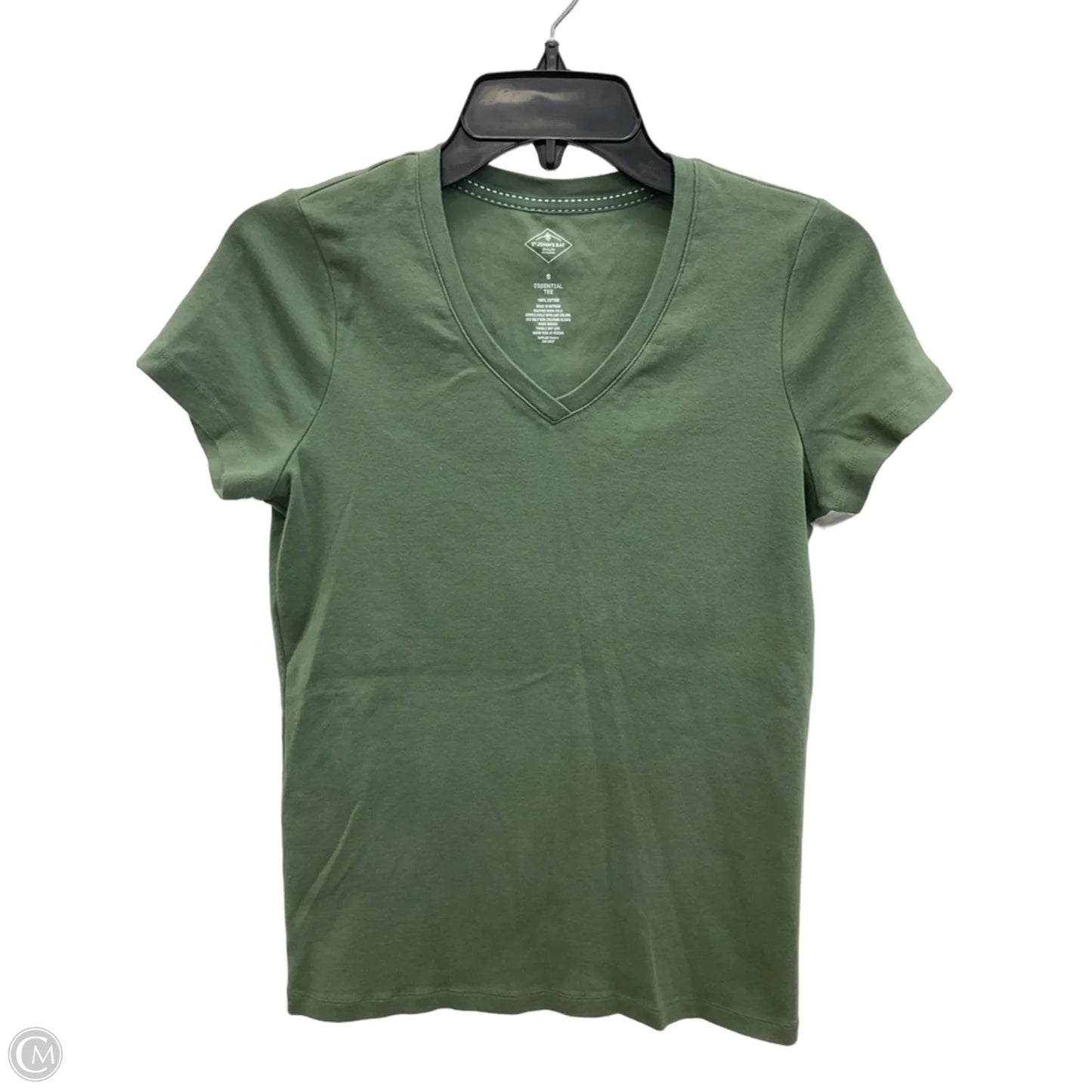 Top Short Sleeve Basic By St Johns Bay In Green, Size: S