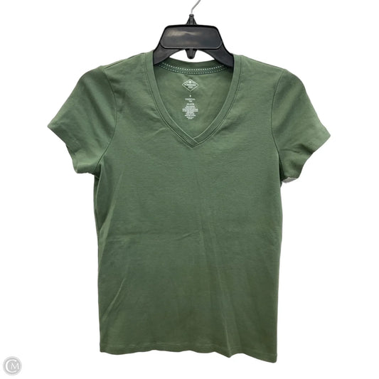 Top Short Sleeve Basic By St Johns Bay In Green, Size: S