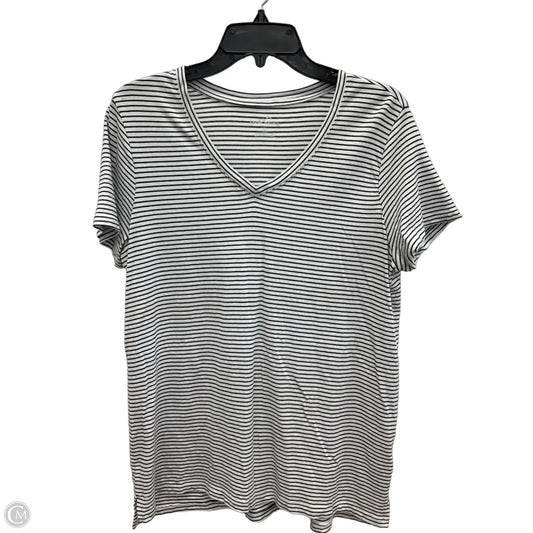 Top Short Sleeve Basic By Eddie Bauer In Striped Pattern, Size: Xl