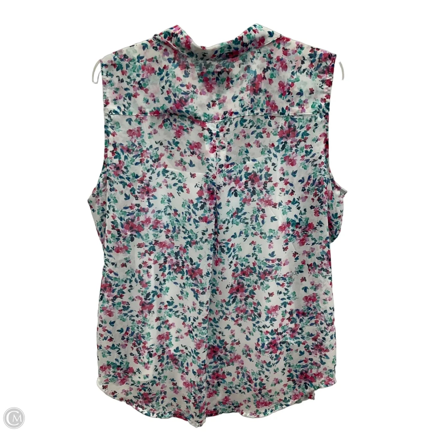 Top Sleeveless By Liz Claiborne In Floral Print, Size: Xl