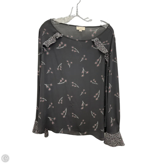 Top Long Sleeve By Loft In Floral Print, Size: Xl