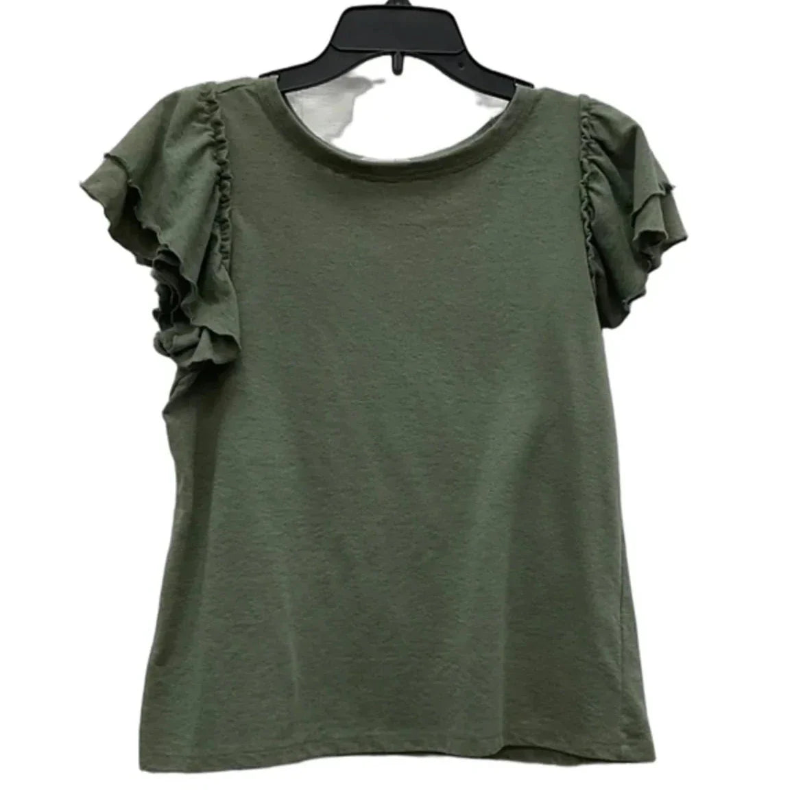 Top Short Sleeve By Loft In Green, Size: M