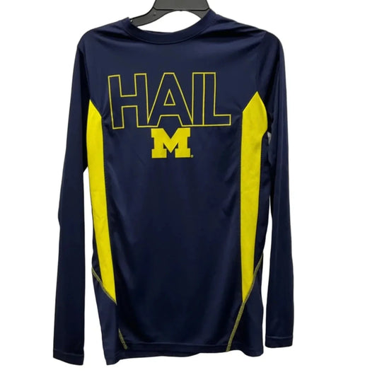 Athletic Top Long Sleeve Crewneck By Champion In Blue, Size: S