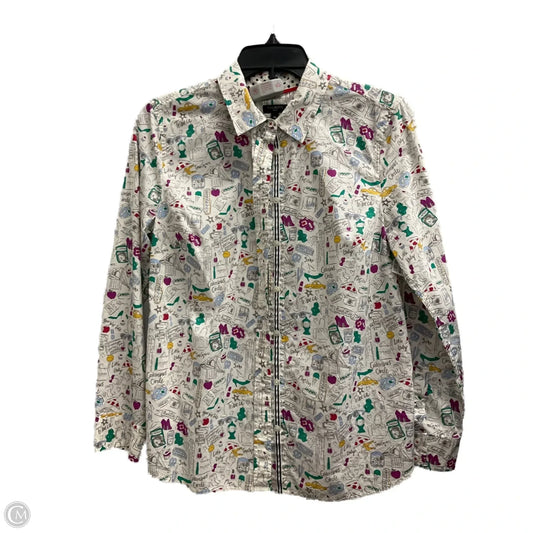 Blouse Long Sleeve By Talbots In Multi-colored, Size: Mp
