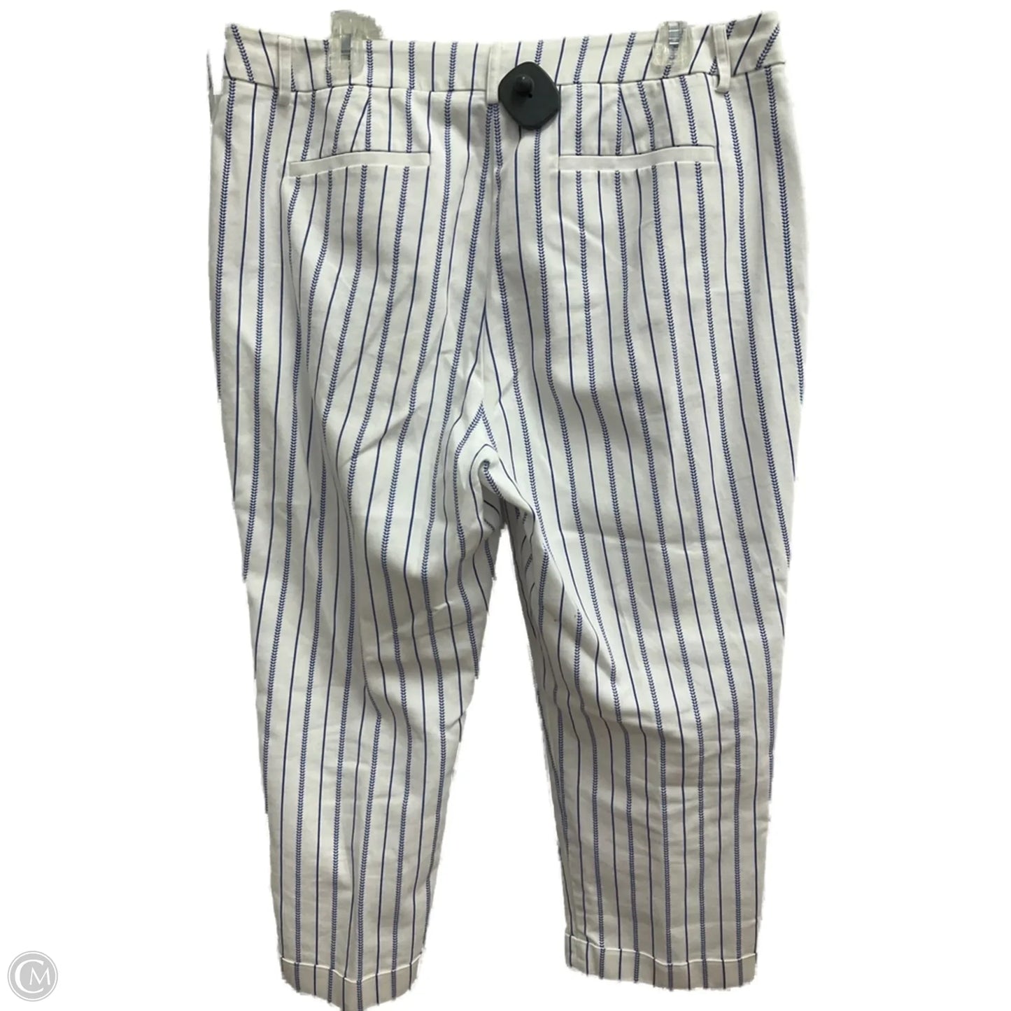 Capris By Chicos In Striped Pattern, Size: L