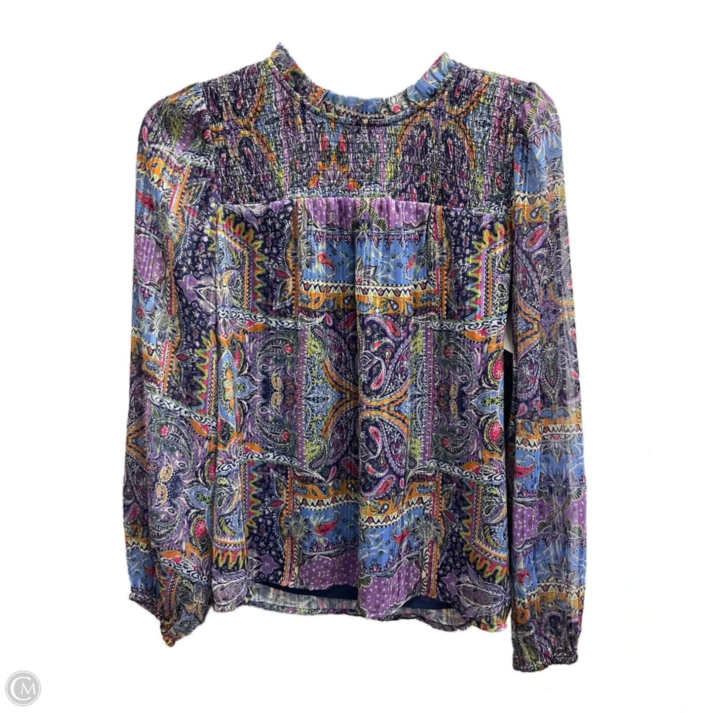 Top Long Sleeve By Skies Are Blue In Multi-colored, Size: S