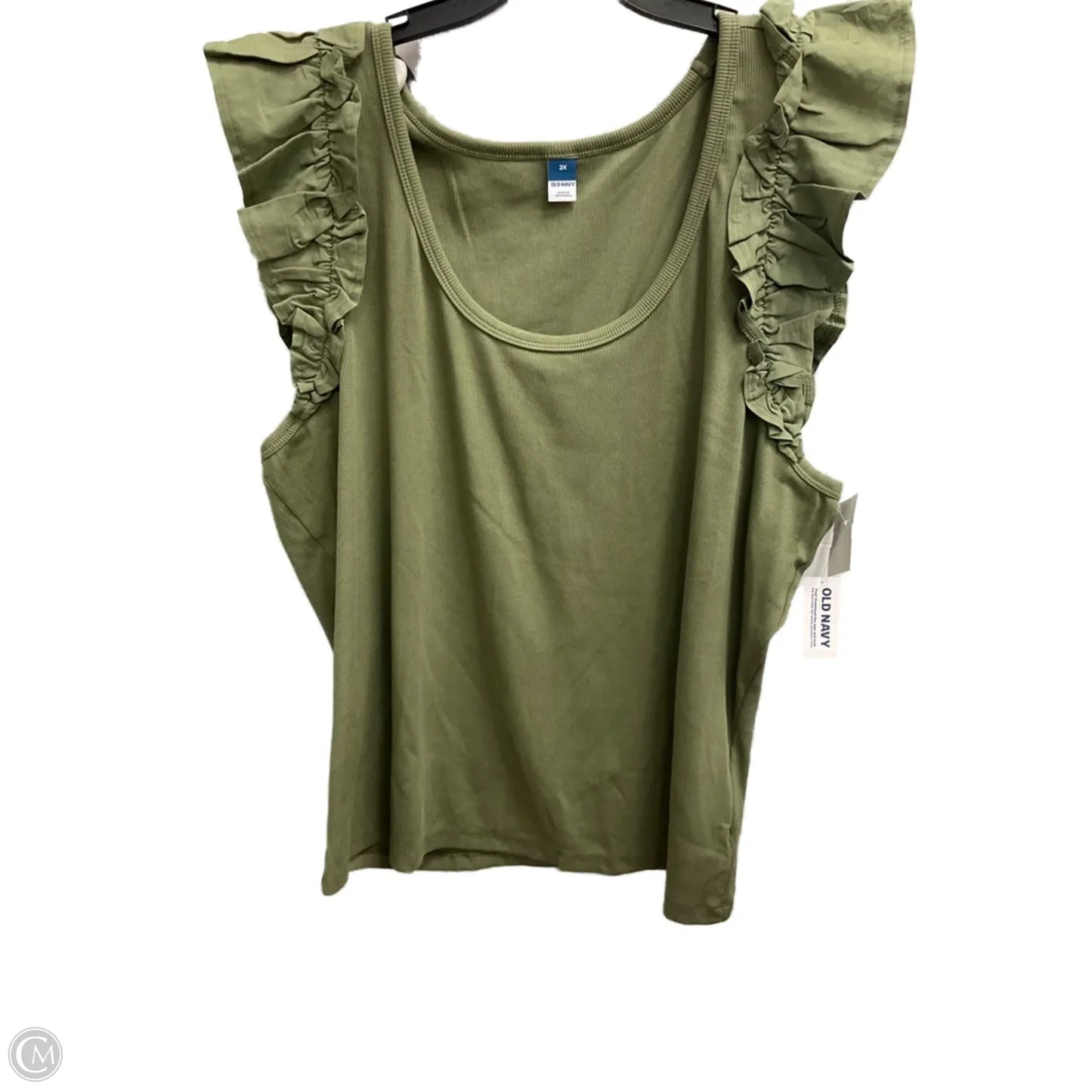 Top Sleeveless By Old Navy In Green, Size: 3x