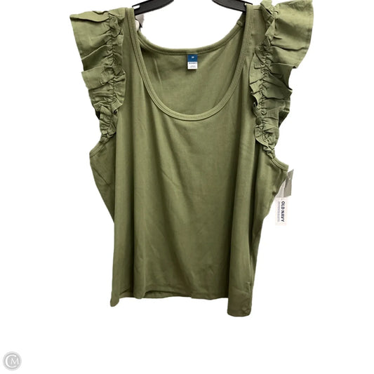 Top Sleeveless By Old Navy In Green, Size: 3x