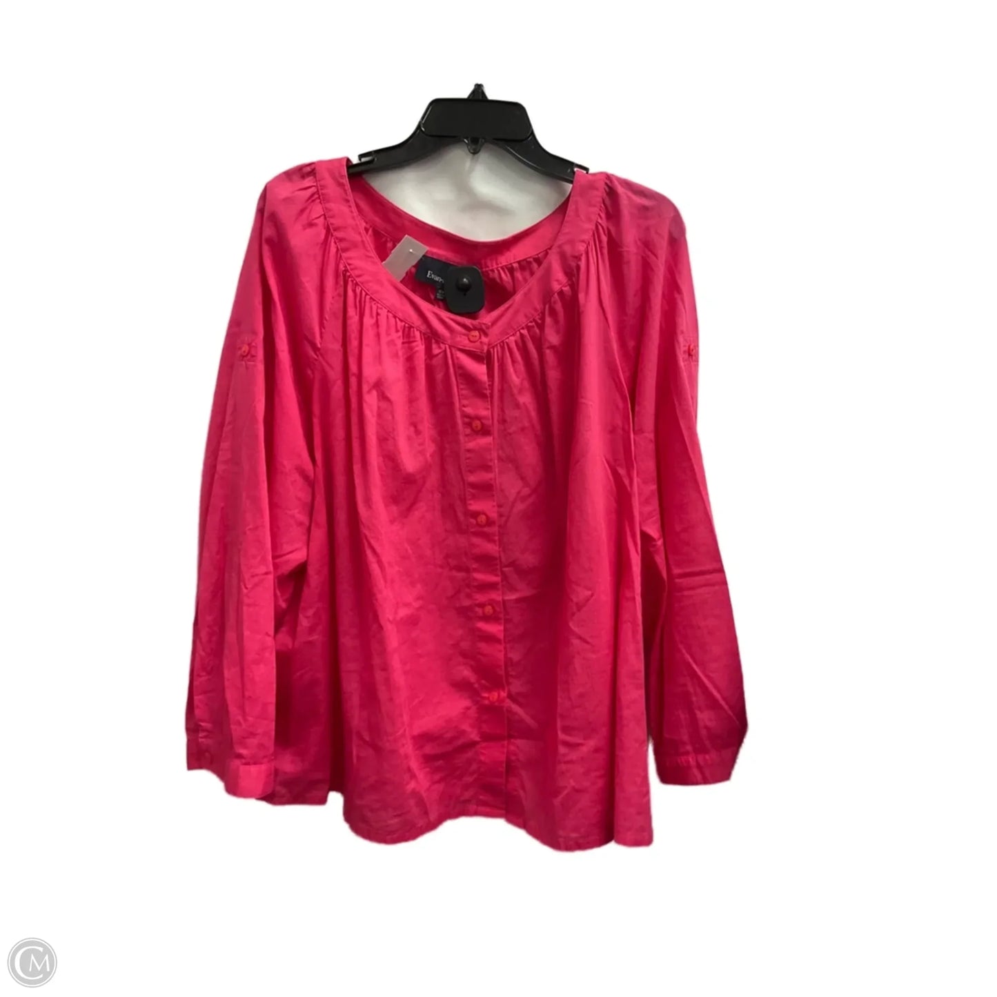 Top Long Sleeve By Evan-picone In Pink, Size: 16