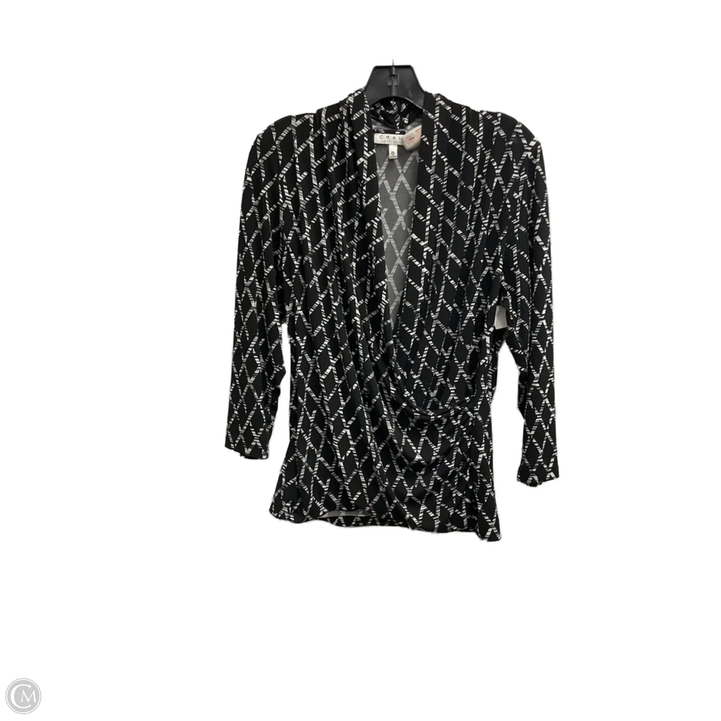 Top 3/4 Sleeve By Chaus In Black, Size: Xl