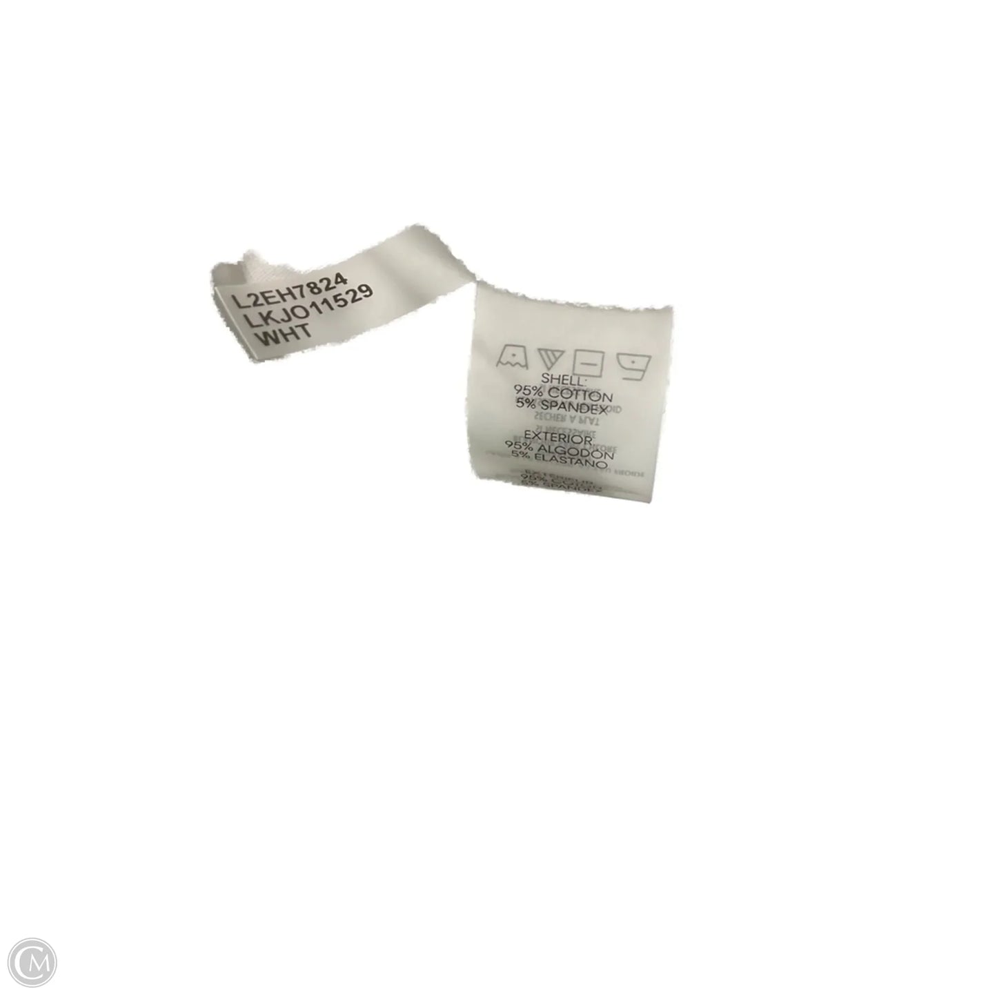 Top Short Sleeve Designer By Karl Lagerfeld In White, Size: Xl