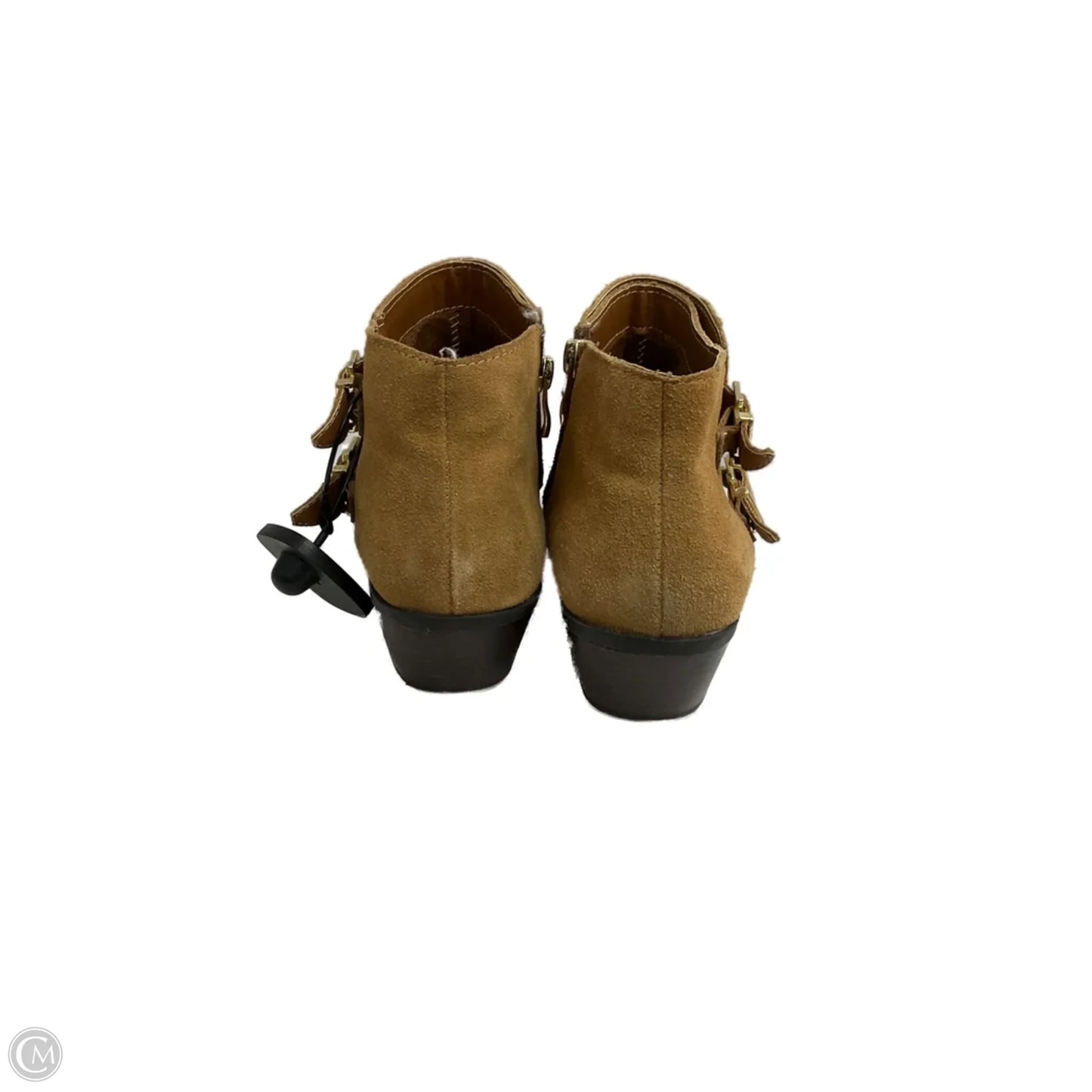 Boots Ankle Heels By Clothes Mentor In Tan, Size: 8.5