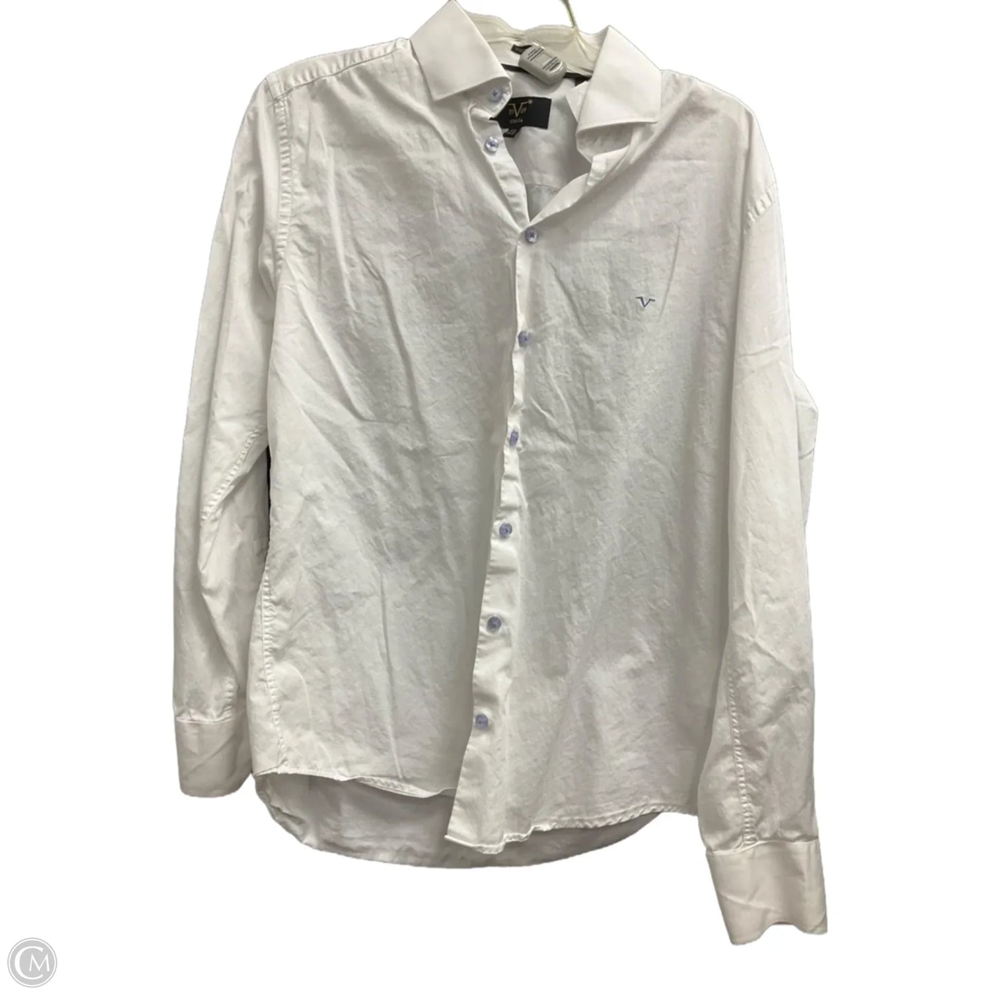 Blouse Luxury Designer By Versace In White, Size: M