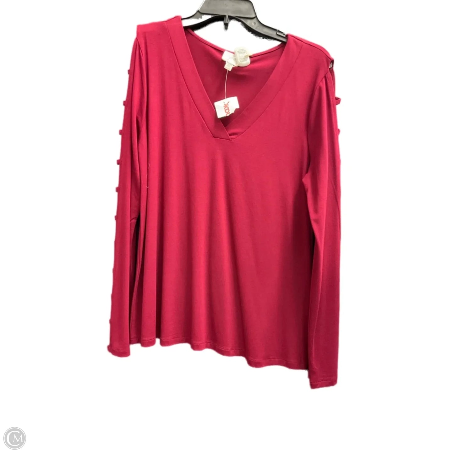 Top Long Sleeve By Cupio In Maroon, Size: M