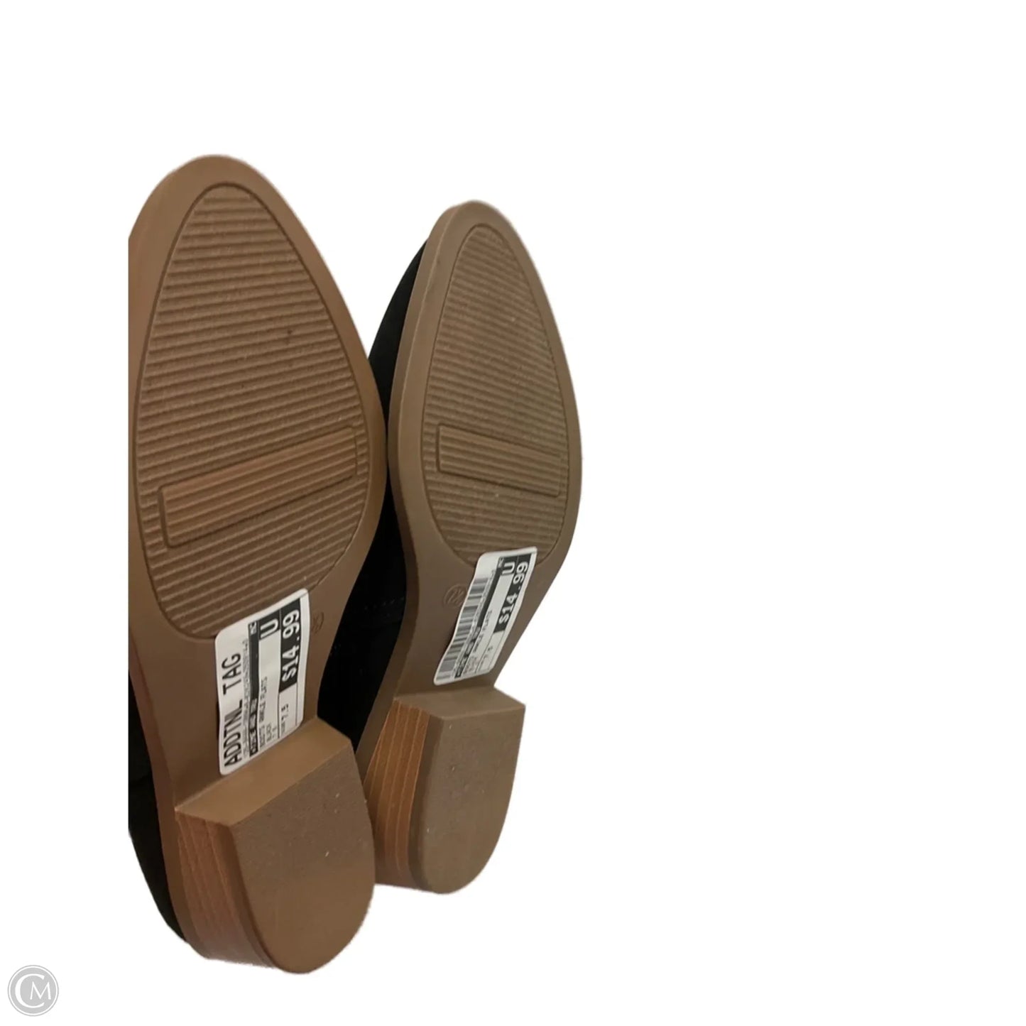 Boots Ankle Flats By Time And Tru In Black, Size: 7.5