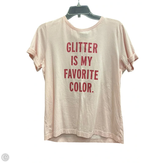 Top Short Sleeve Designer By Kate Spade In Pink, Size: M