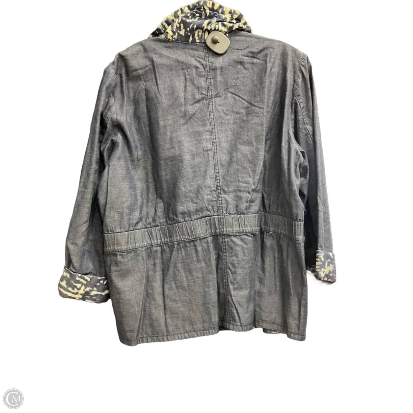 Jacket Denim By Chicos In Blue Denim, Size: Xl