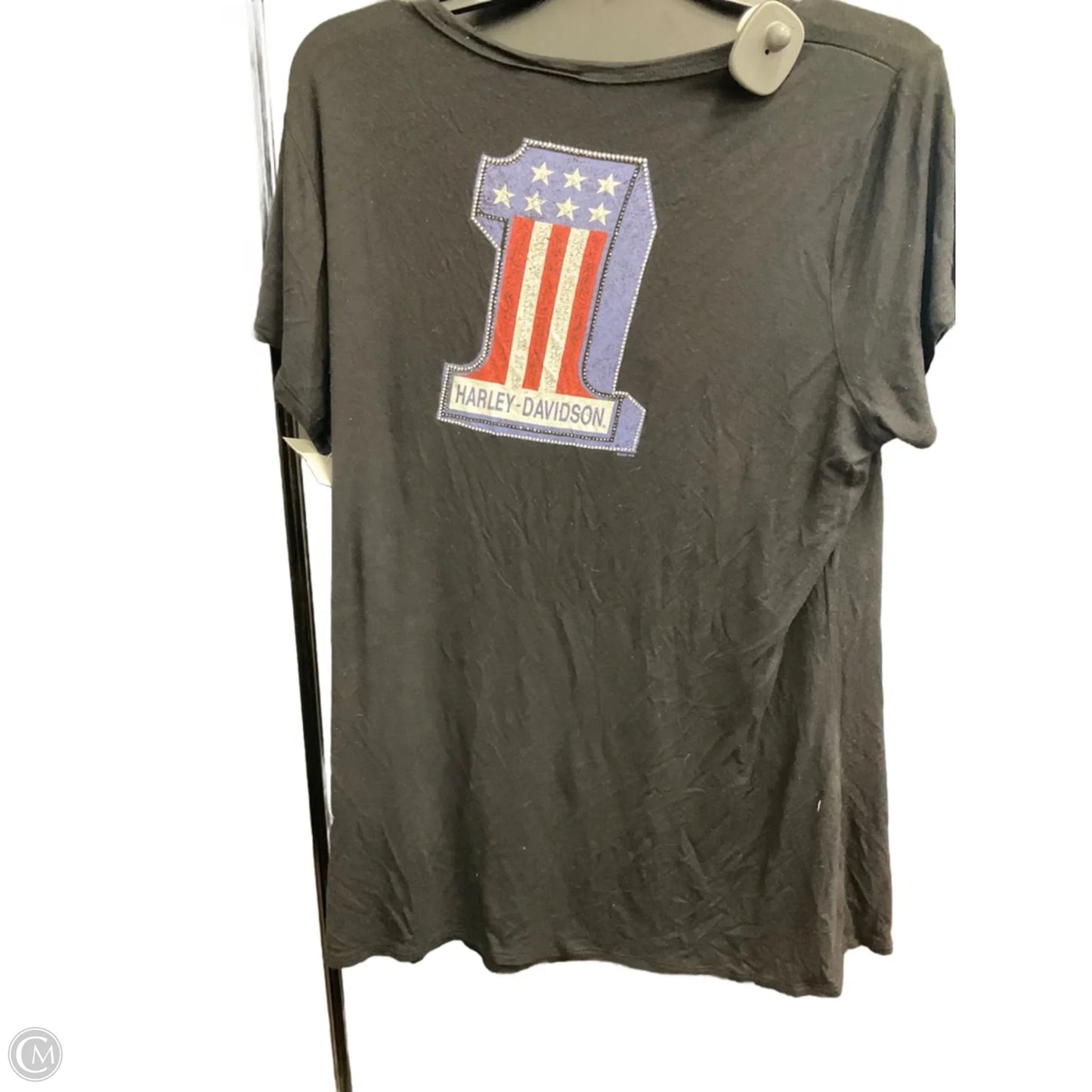 Top Short Sleeve By Harley Davidson In Black, Size: 2x