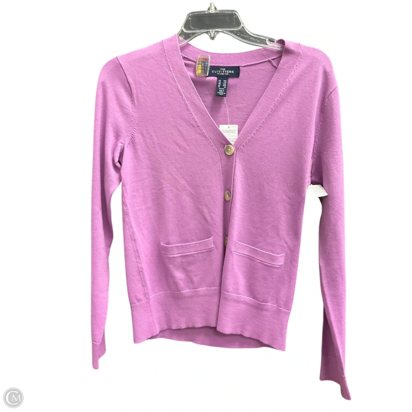 Cardigan By Lands End In Purple, Size: Xxs