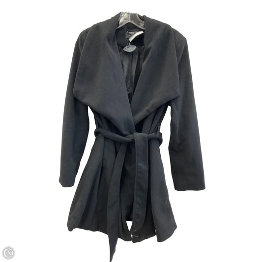 Coat Peacoat By Love Tree In Black, Size: L