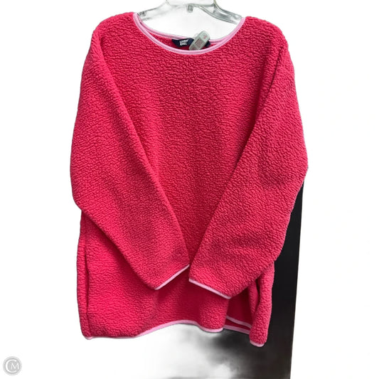 Sweatshirt Crewneck By Lands End In Pink, Size: 2x
