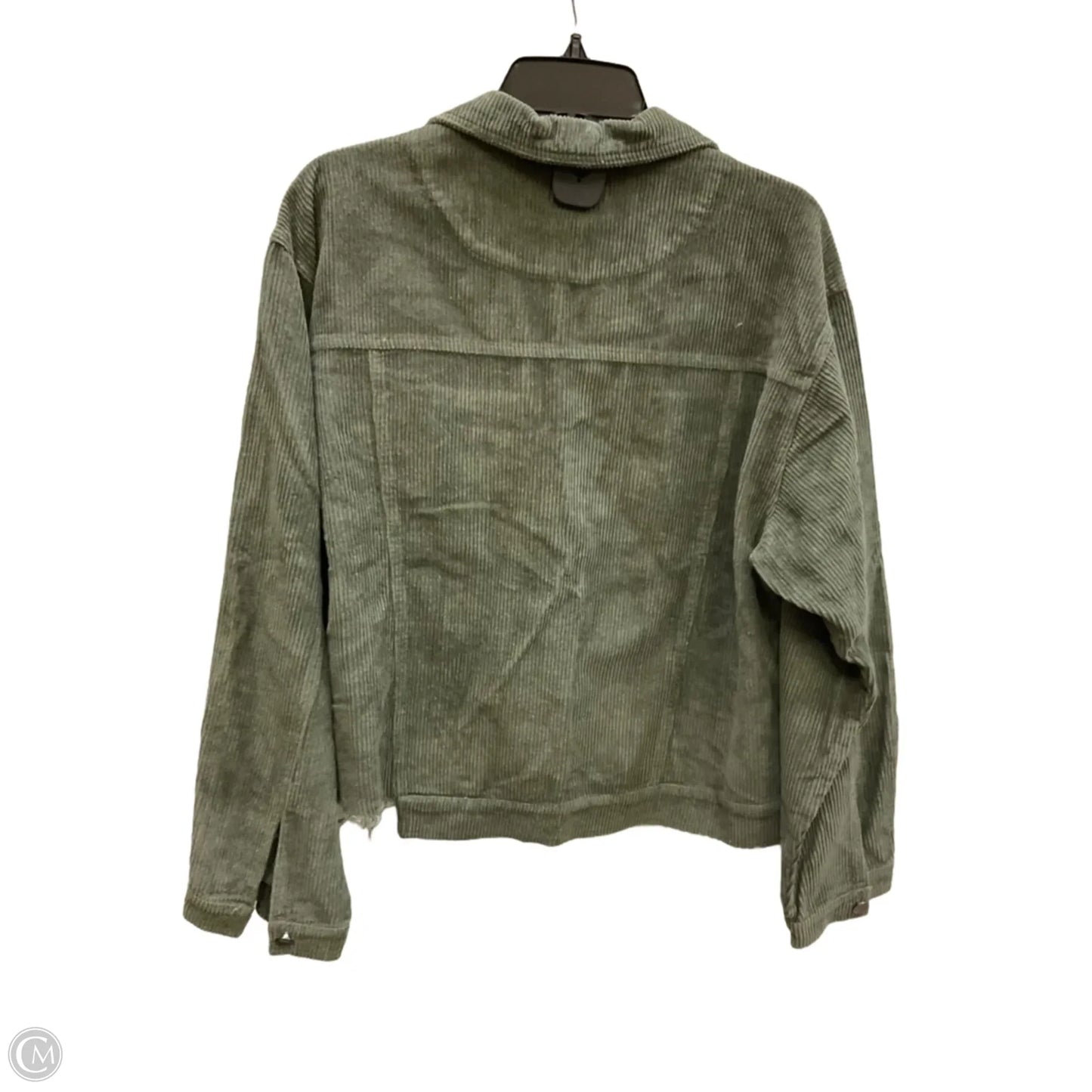 Jacket Shirt By Pol In Green, Size: L