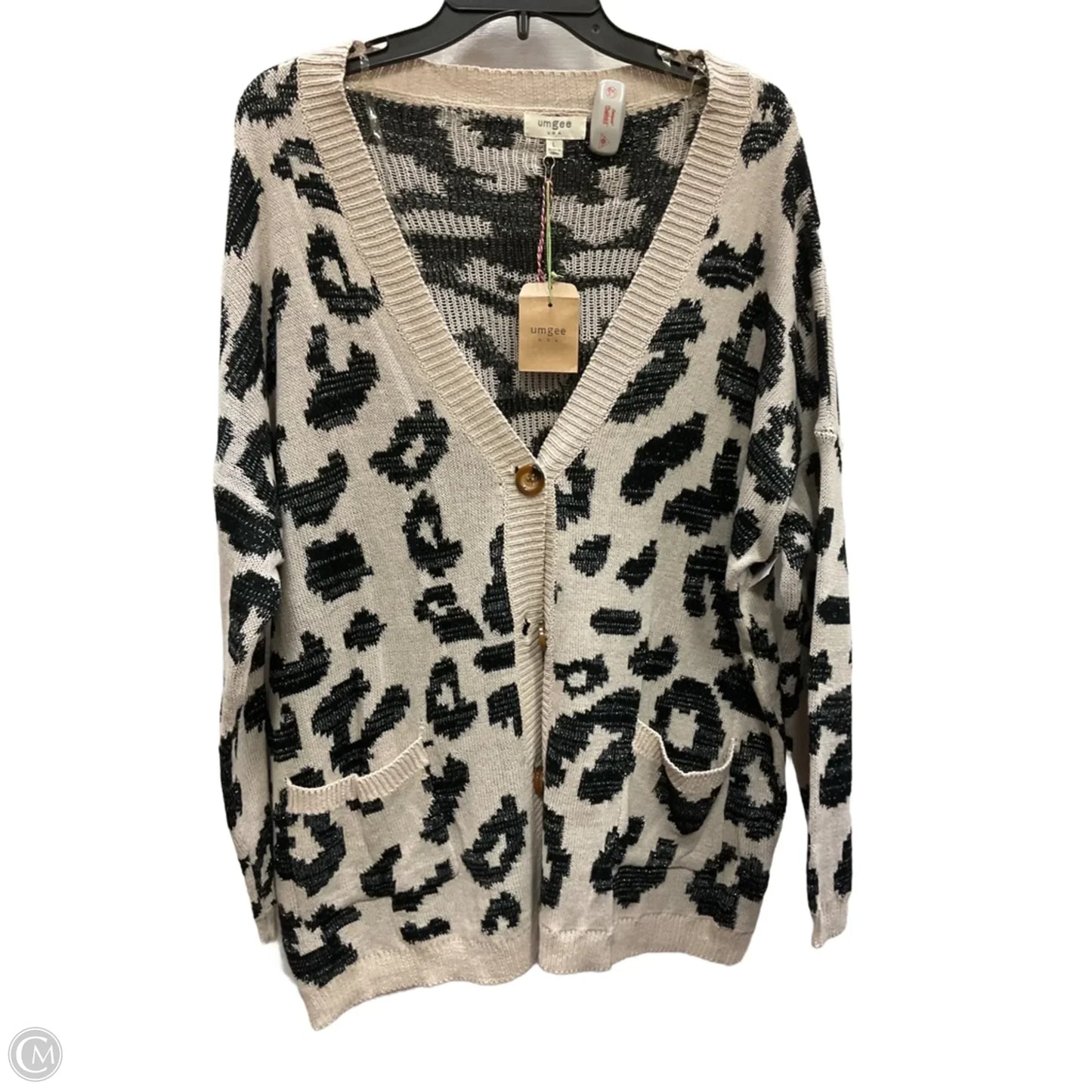 Cardigan By Umgee In Animal Print, Size: L
