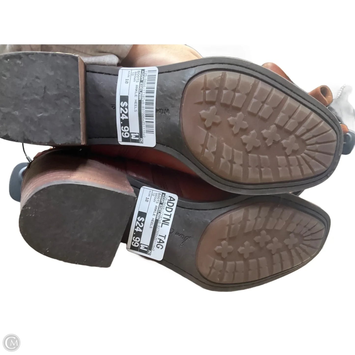 Boots Ankle Heels By Sam Edelman In Brown, Size: 10