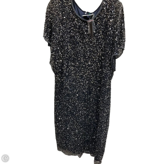 Dress Party Midi By Adrianna Papell In Blue, Size: 1x