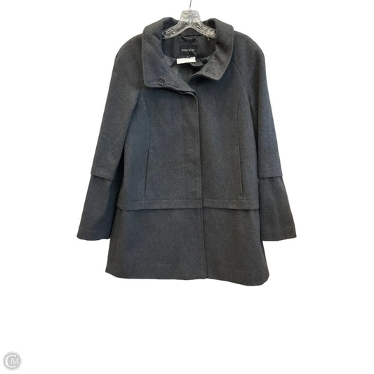 Coat Peacoat By Nine West In Grey, Size: L