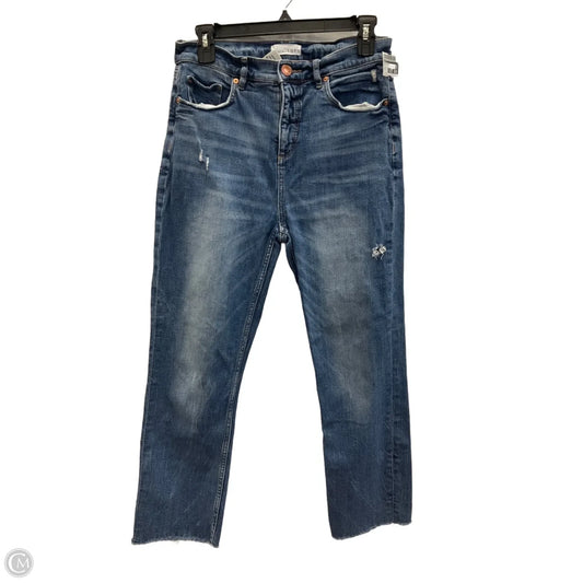 Jeans Straight By Loft In Blue Denim, Size: 4