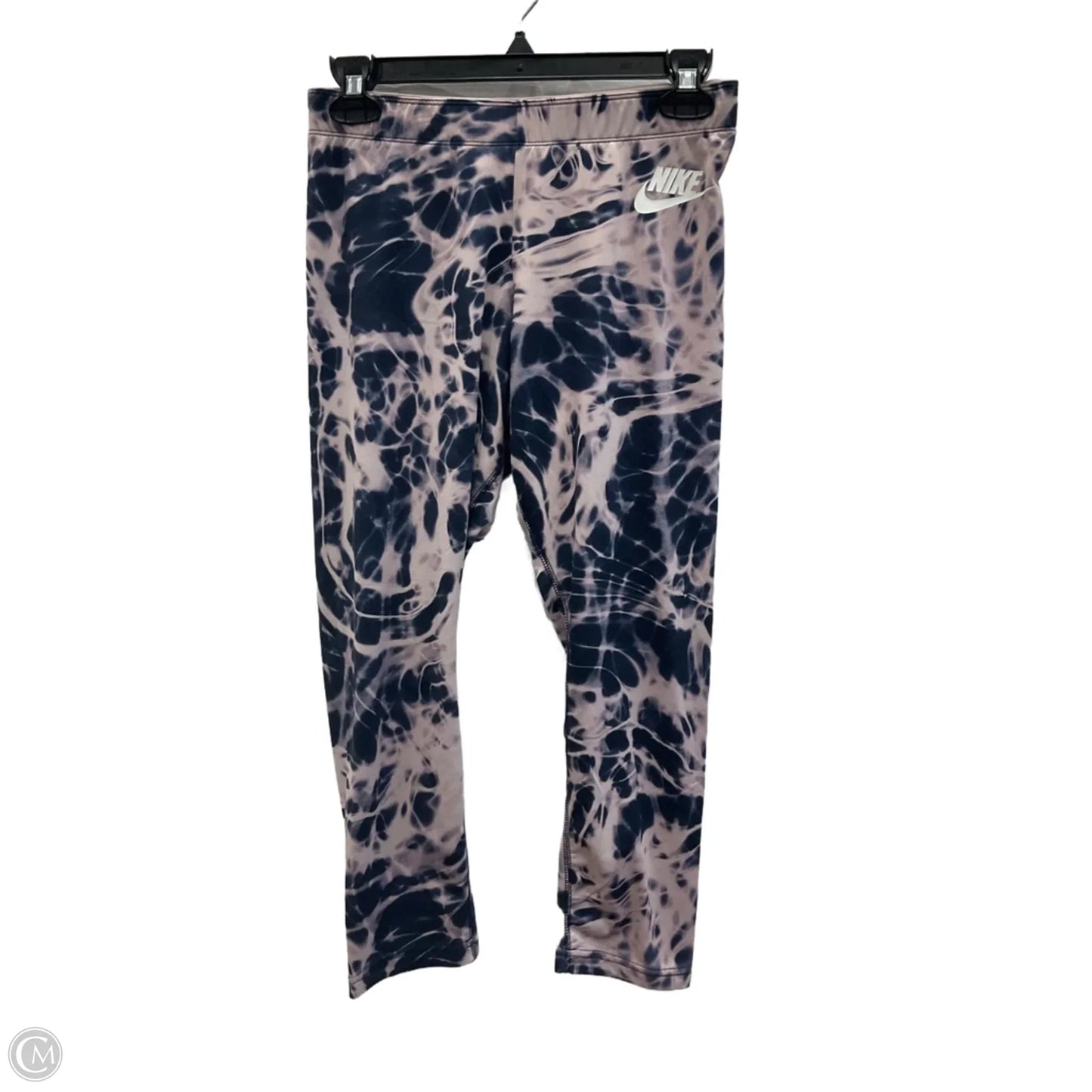 Athletic Leggings Capris By Nike Apparel In Tie Dye Print, Size: M