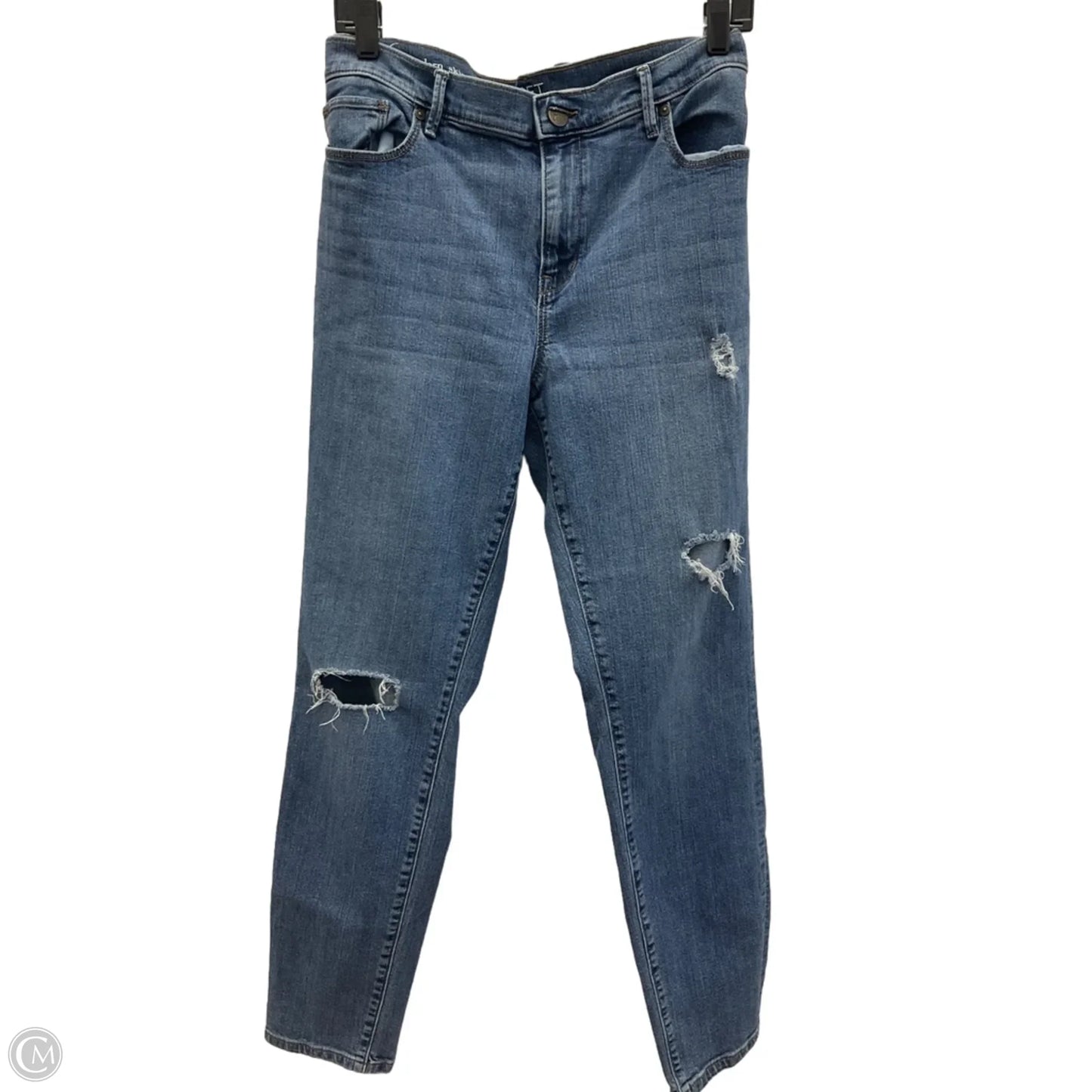 Jeans Skinny By Loft In Blue Denim, Size: 22