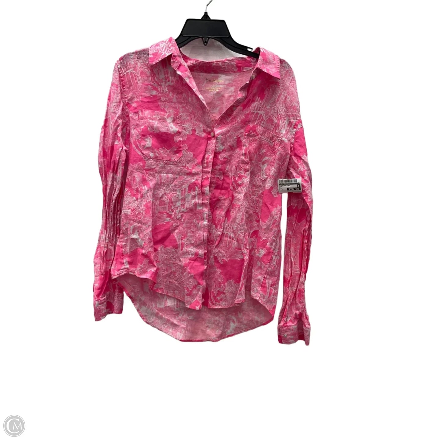 Blouse Designer By Lilly Pulitzer In Pink, Size: L