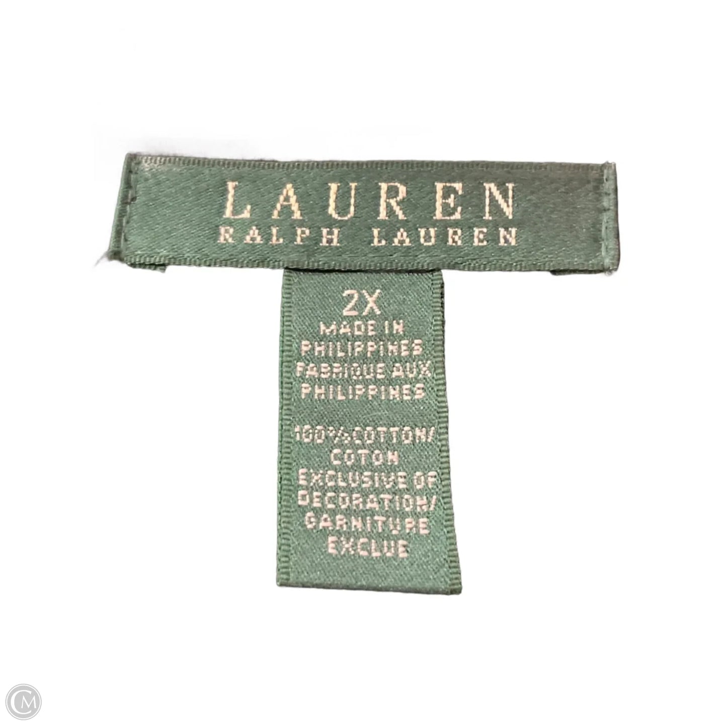 Top 3/4 Sleeve By Lauren By Ralph Lauren In Black, Size: 2x