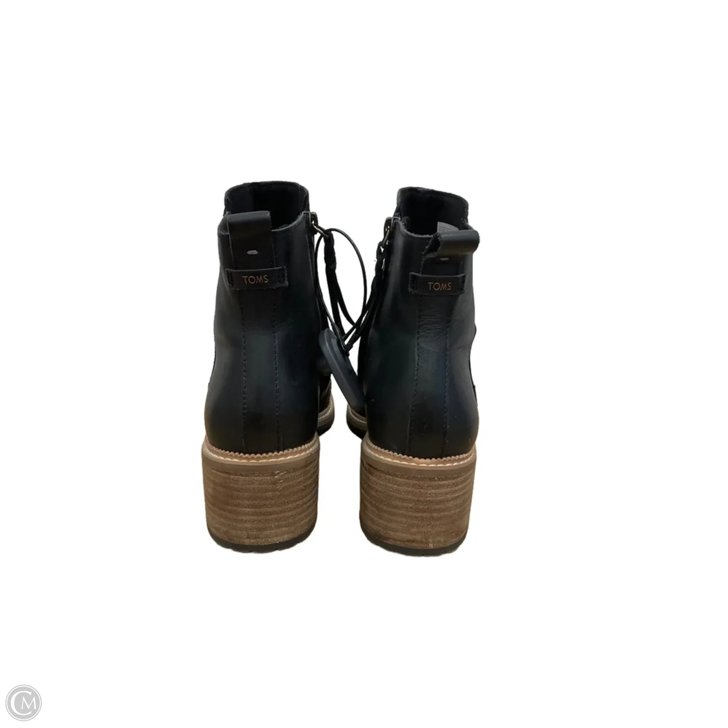 Boots Ankle Flats By Toms In Black, Size: 9