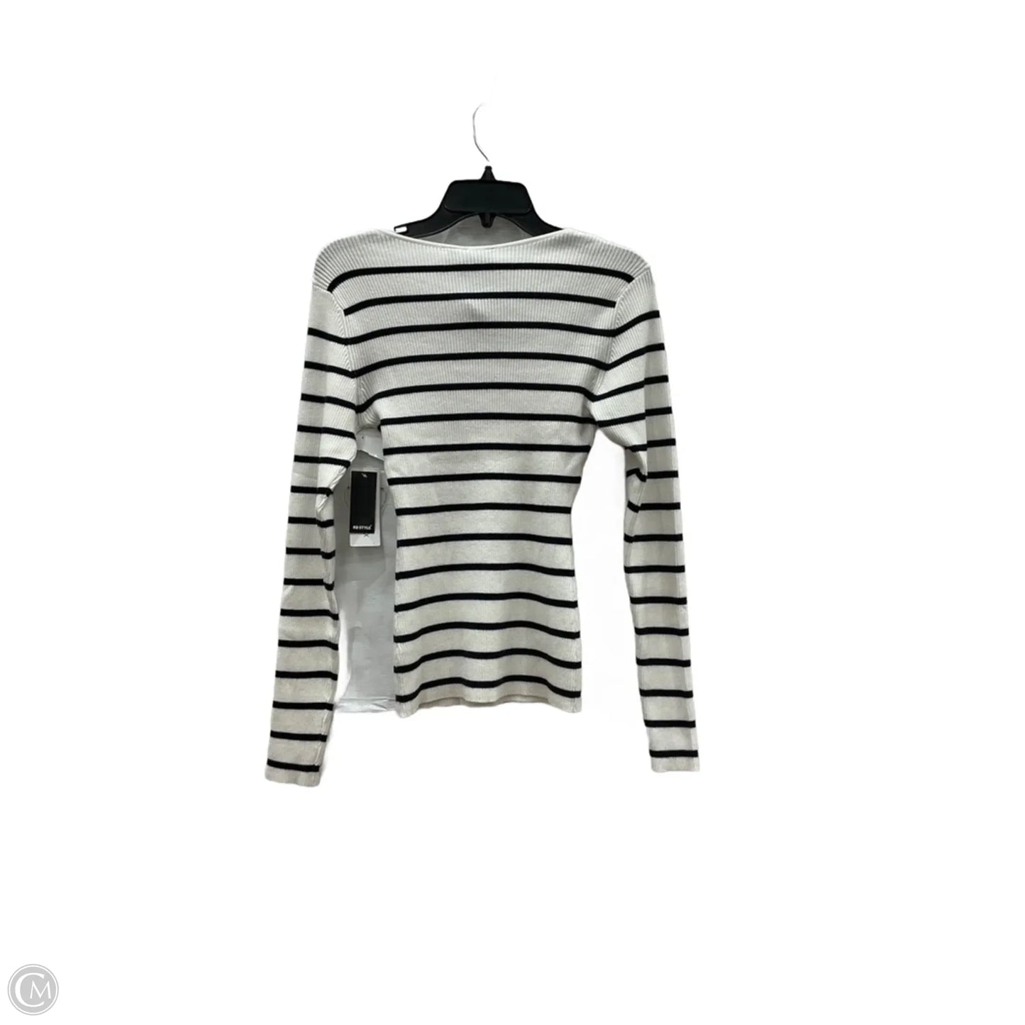 Top Long Sleeve By Rd Style In Striped Pattern, Size: M