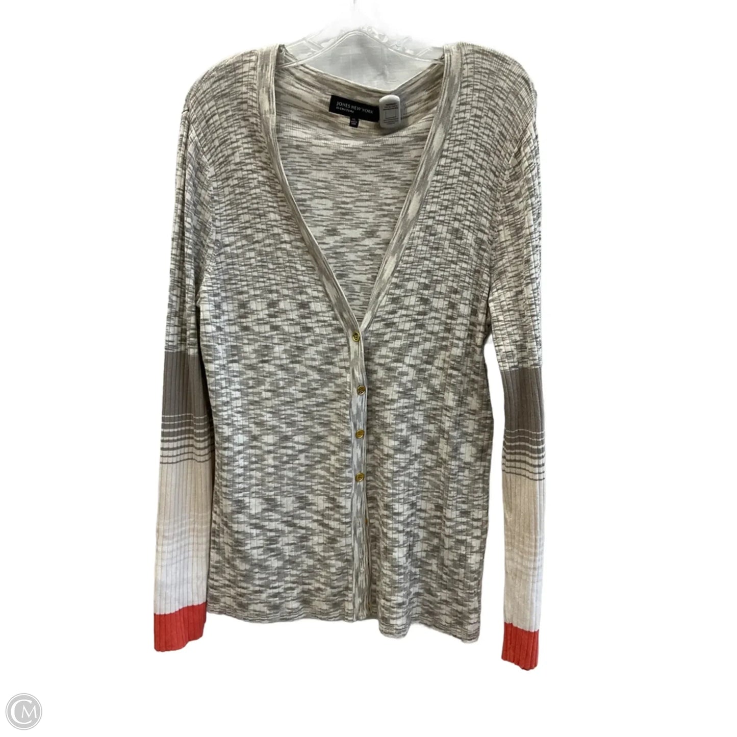 Cardigan By Jones New York In Grey, Size: Xl