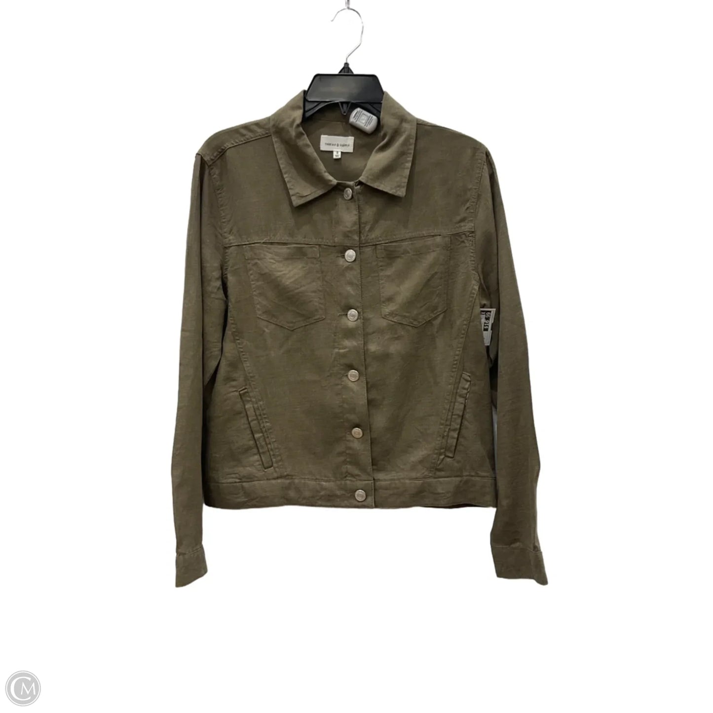 Blouse Long Sleeve By Thread And Supply In Green, Size: S