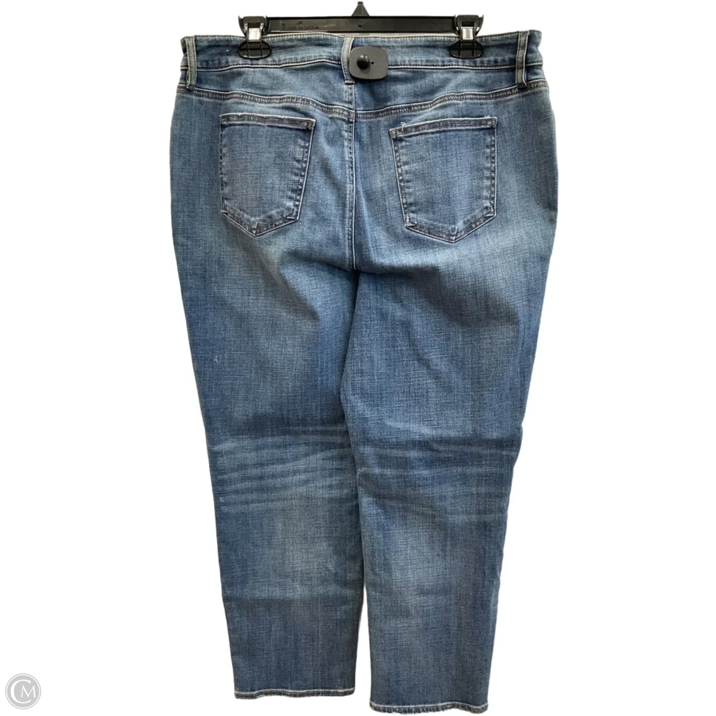 Jeans Straight By Chicos In Blue Denim, Size: 14