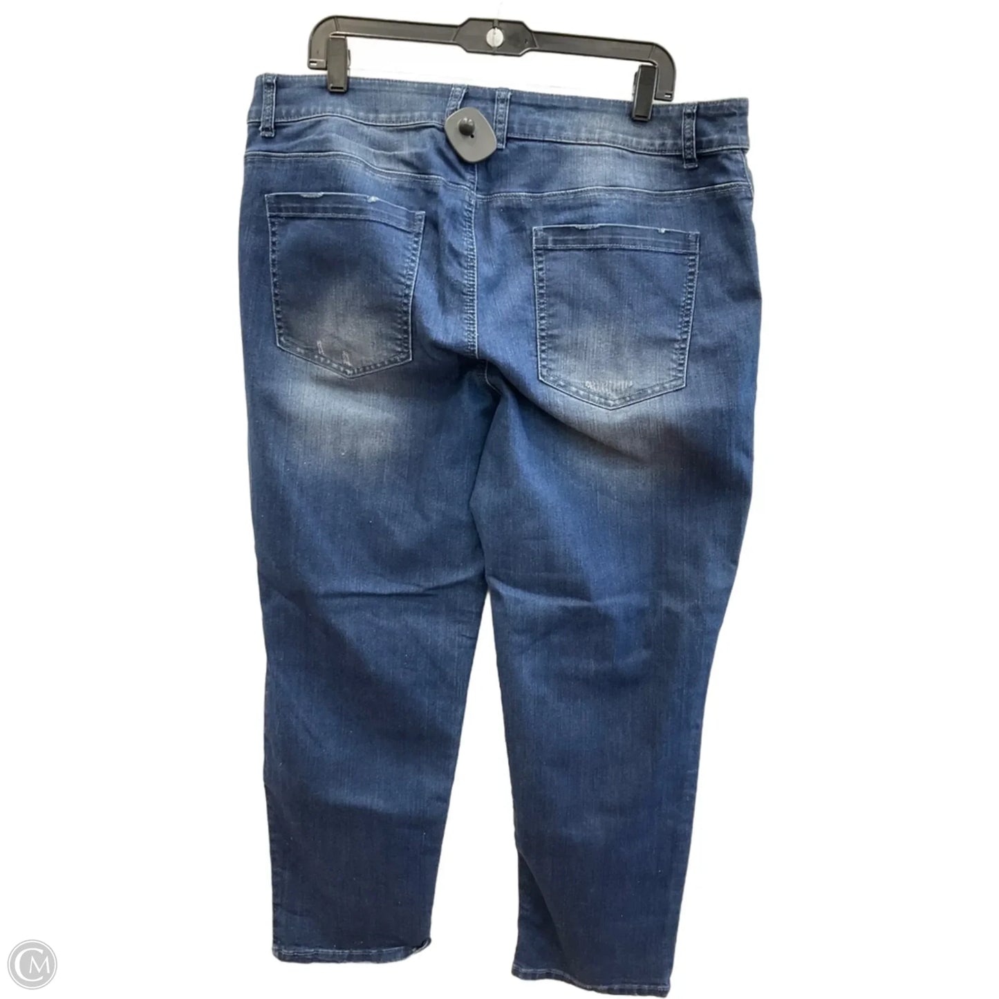 Jeans Straight By Chicos In Blue Denim, Size: 16