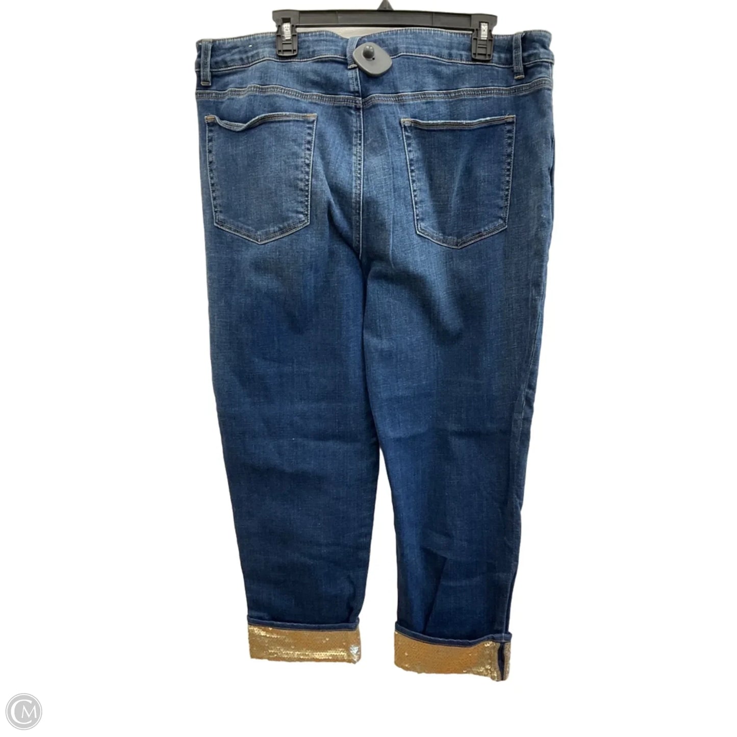 Jeans Straight By Chicos In Blue Denim, Size: 16