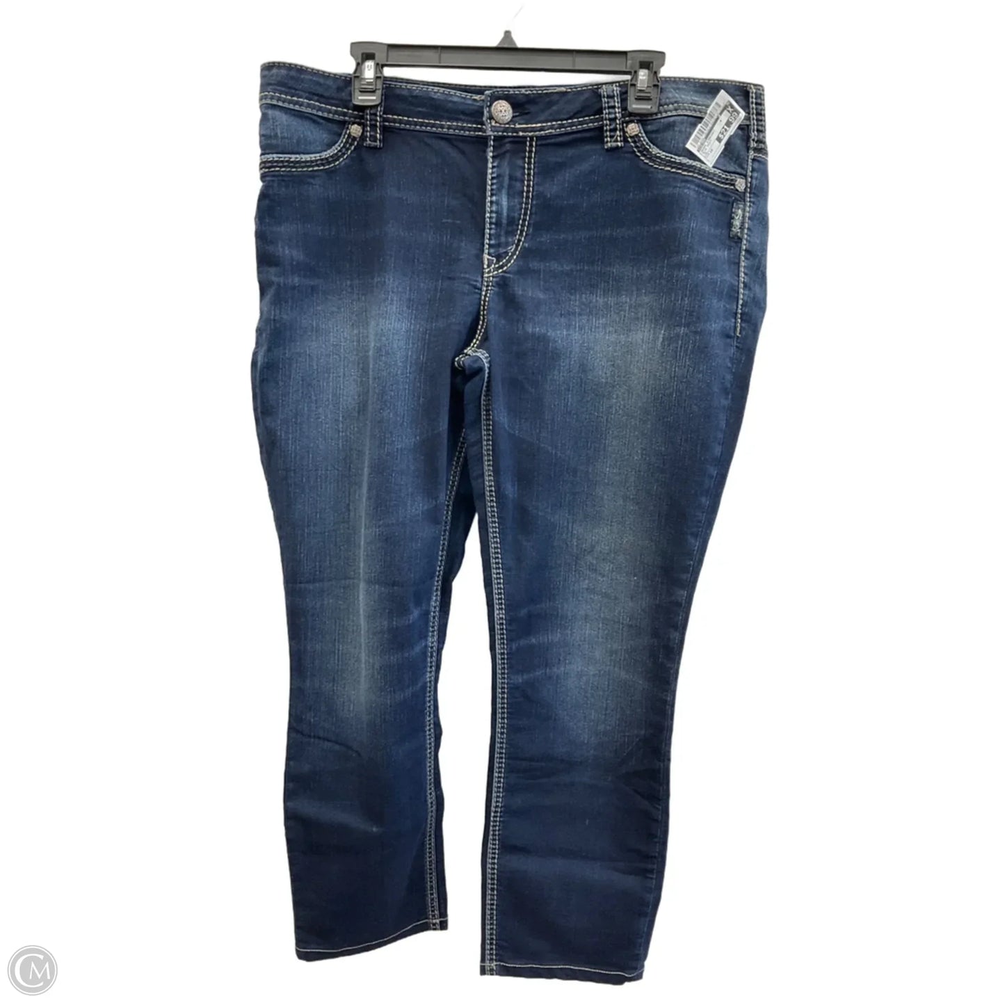 Jeans Straight By Silver In Blue Denim, Size: 18