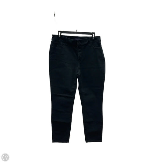 Jeans Straight By Not Your Daughters Jeans In Black Denim, Size: 12