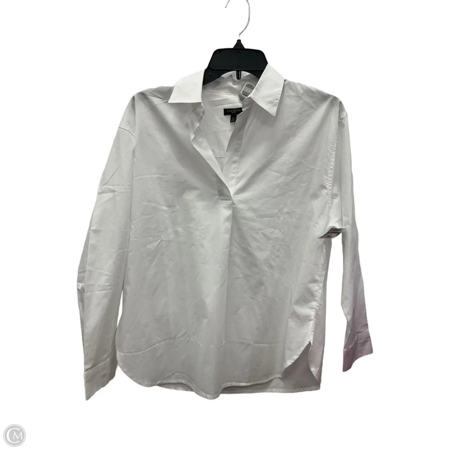 Blouse Long Sleeve By Talbots In White, Size: Sp