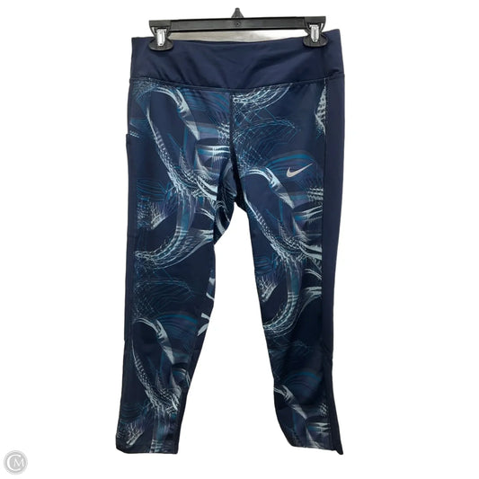 Athletic Leggings Capris By Nike Apparel In Blue, Size: M